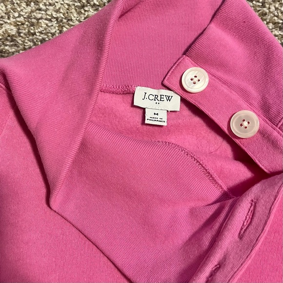 J. Crew cloud spun fleece button collar pullover - Picture 3 of 7